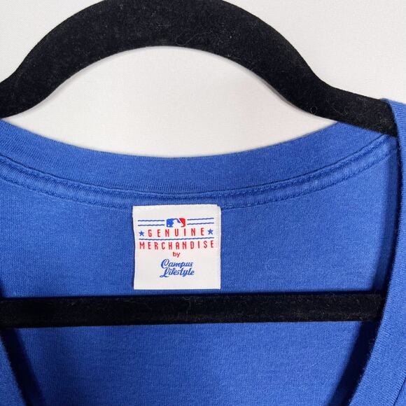 MLB Genuine Merchandise Womens Small S Blue Chicago Cubs VNeck Short Sleeve Tee - Picture 5 of 7